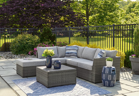 Ashley Outdoor Sectional & Storage Ottoman